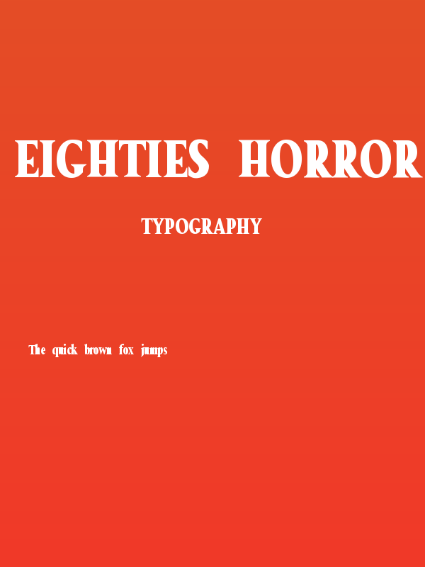 Eighties Horror Poster