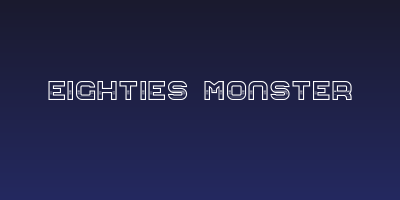 Eighties Monster Social Header