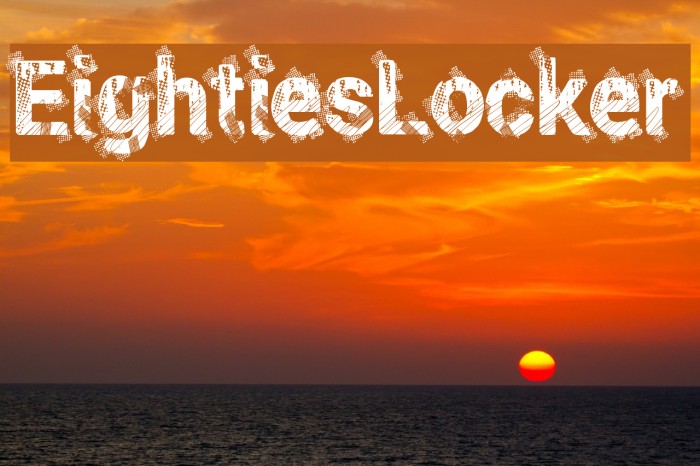 EightiesLocker Font examples