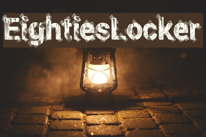 EightiesLocker Font examples