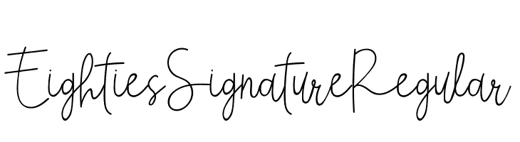 EightiesSignatureRegular  les polices de caractères gratuit tlcharger