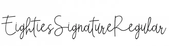 EightiesSignatureRegular  Fuentes Gratis Descargar