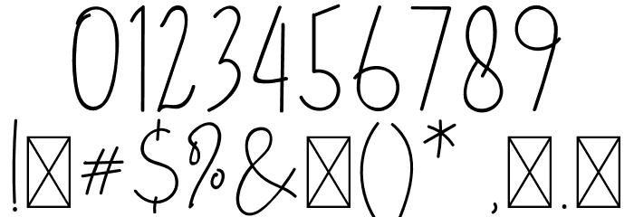 EightiesSignatureRegular Font OTHER CHARS