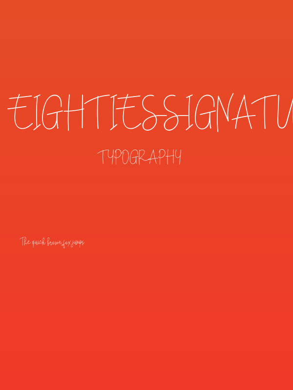 EightiesSignatureRegular Poster