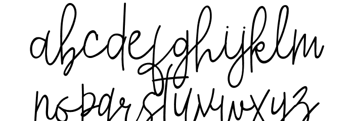 EightiesSignatureRegular Font LOWERCASE