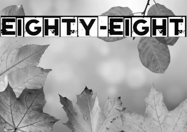 Eighty-Eight Font examples