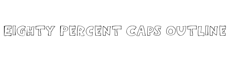 Eighty Percent Caps Outline  font caratteri gratis