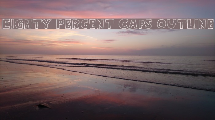 Eighty Percent Caps Outline Font examples