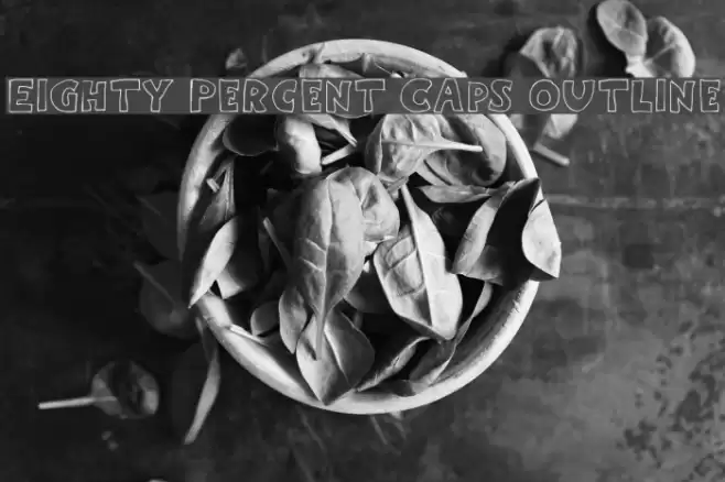 Eighty Percent Caps Outline Font examples