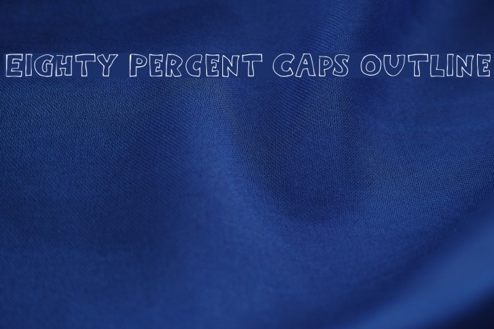 Eighty Percent Caps Outline Font examples