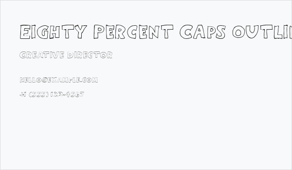 Eighty Percent Caps Outline Business Card