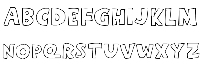 Eighty Percent Caps Outline Font LOWERCASE