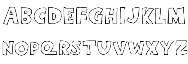 Eighty Percent Caps Outline Font Litere mici