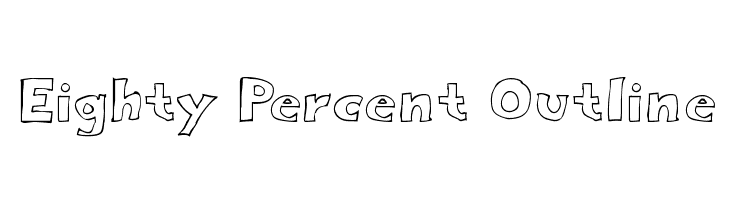 Eighty Percent Outline  フリーフォントのダウンロード