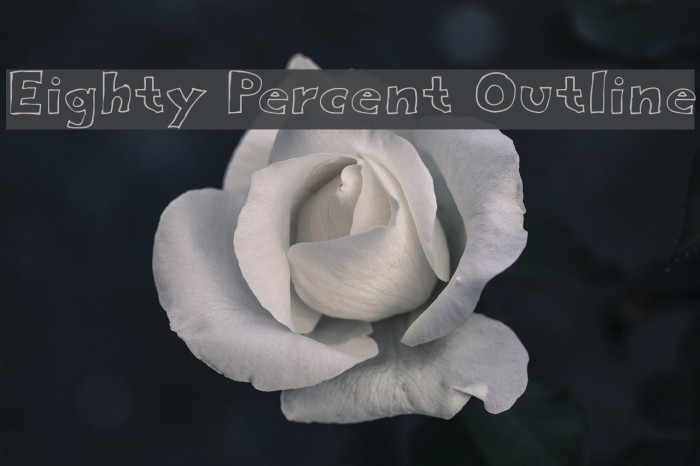 Eighty Percent Outline Font examples