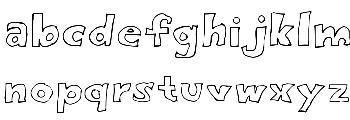 Eighty Percent Outline Font LOWERCASE
