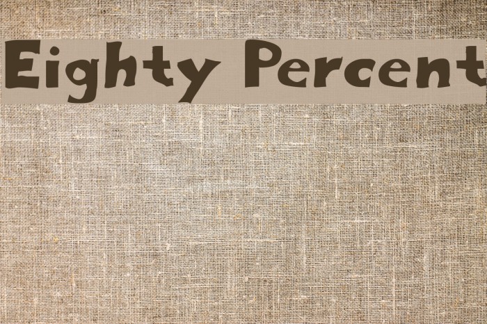 Eighty Percent Font examples