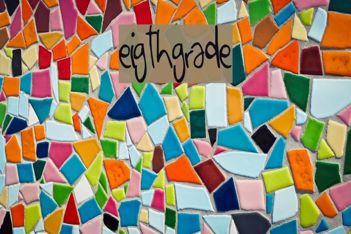 EigthGrade Font examples