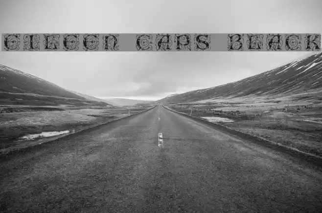 Eileen Caps Black Font examples