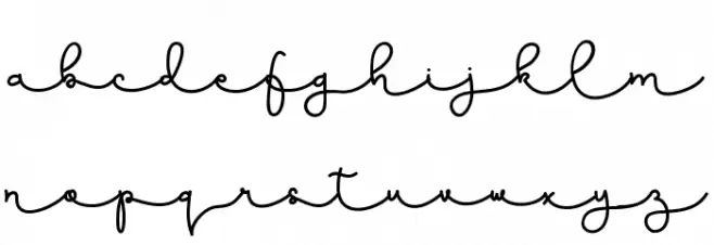 Eilya Schriftart Kleinbuchstaben