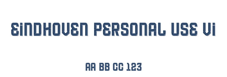 Eindhoven Personal Use VI Font Preview