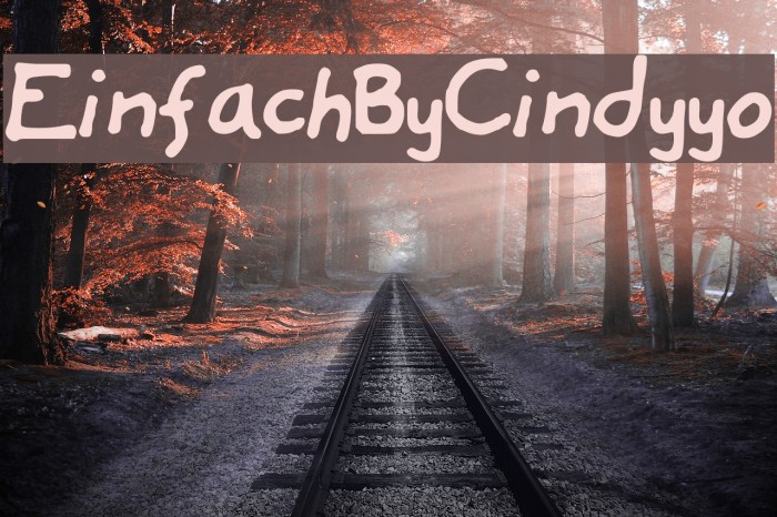 EinfachByCindyyo Font examples