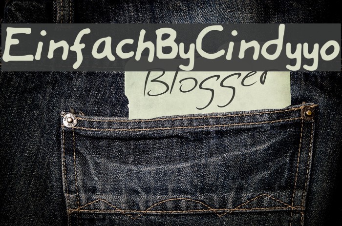 EinfachByCindyyo Font examples