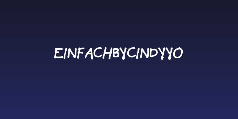 EinfachByCindyyo Social Header
