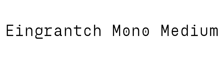 Eingrantch Mono Medium  Fuentes Gratis Descargar