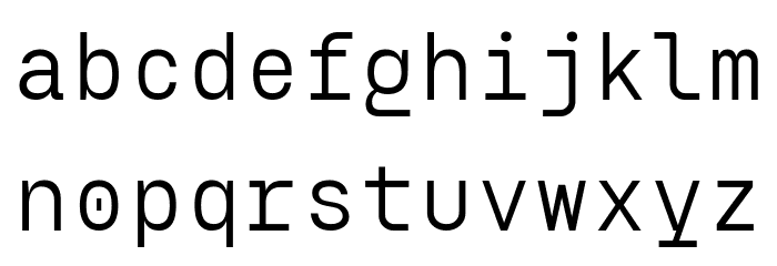 Eingrantch Mono Medium Font LOWERCASE