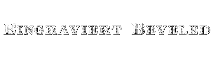 Eingraviert Beveled Font