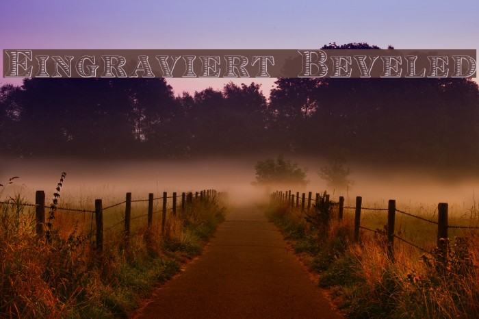 Eingraviert Beveled Font examples