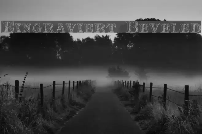 Eingraviert Beveled Font examples