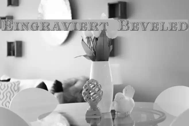 Eingraviert Beveled Font examples