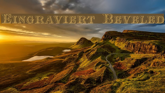 Eingraviert Beveled Font examples