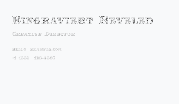 Eingraviert Beveled Business Card