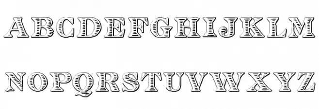 Eingraviert Beveled फ़ॉन्ट लोअरकेस