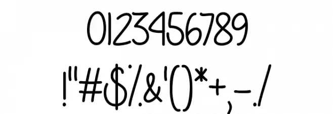 Einhorn Schrift Font OTHER CHARS