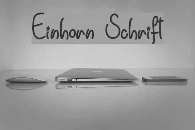 Einhorn Schrift Font examples