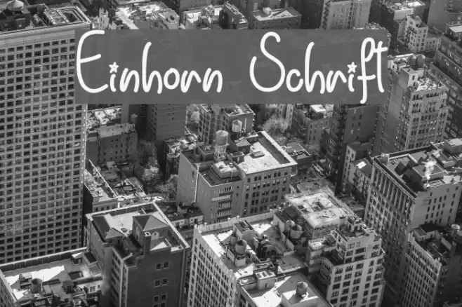 Einhorn Schrift Font examples