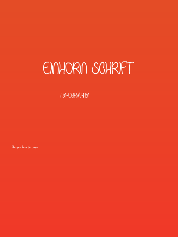 Einhorn Schrift Poster