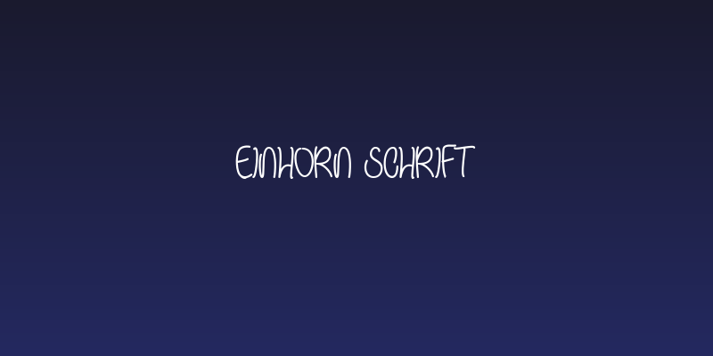 Einhorn Schrift Social Header