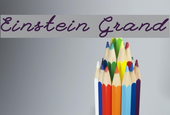 Einstein Grand Font examples