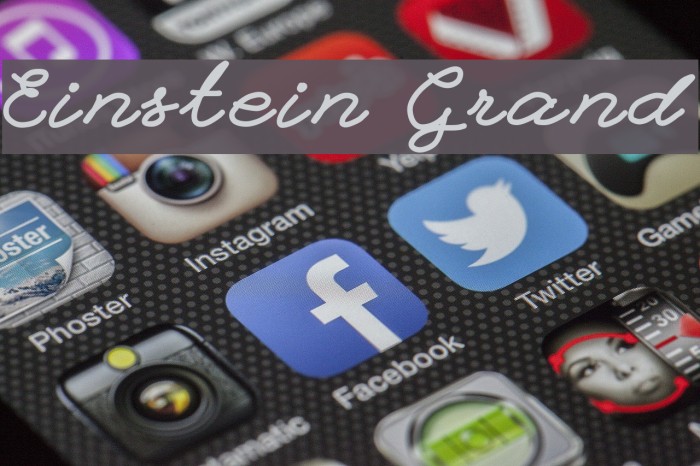 Einstein Grand Font examples