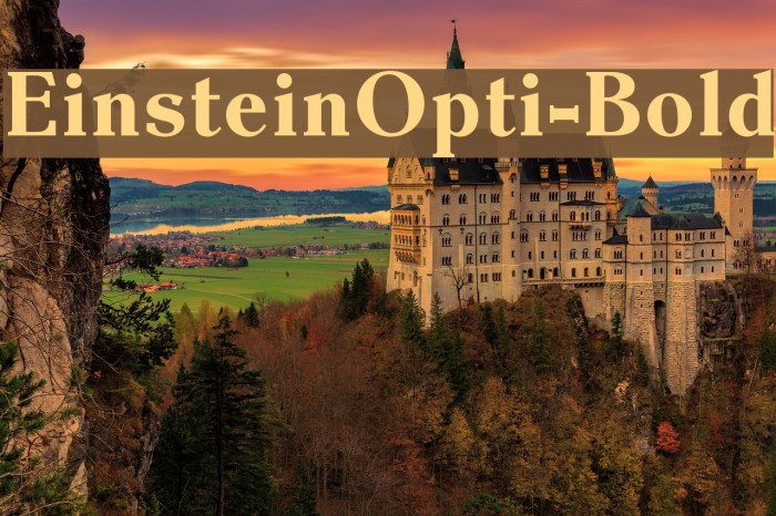 EinsteinOpti-Bold Font examples