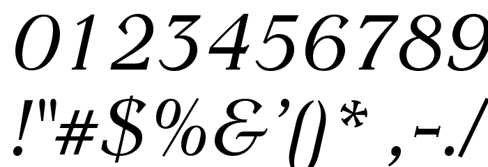 EinsteinOpti-Italic Font OTHER CHARS
