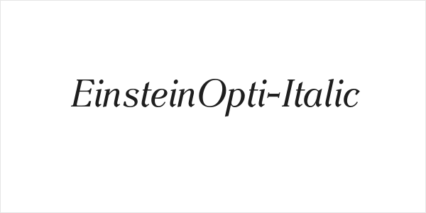 EinsteinOpti-Italic Logo