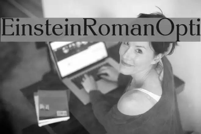 EinsteinRomanOpti Font examples