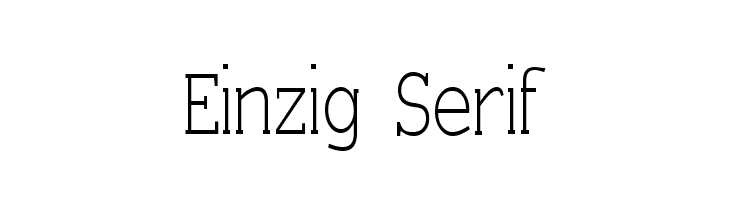Einzig Serif Font