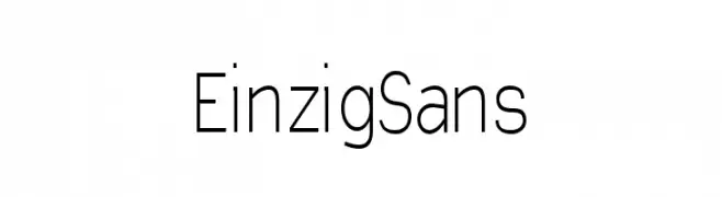 EinzigSans  नि: शुल्क फ़ॉन्ट्स डाउनलोड